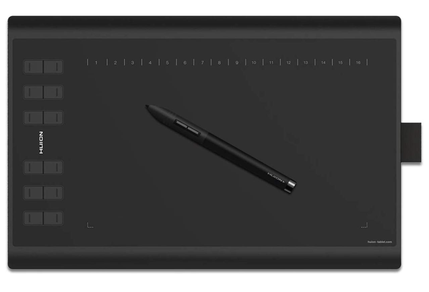 Digital graphics tablet and stylus with hardware buttons for drawing and design tasks