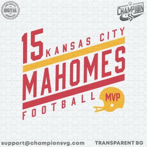 15 Mahomes Kansas City Football MVP SVG