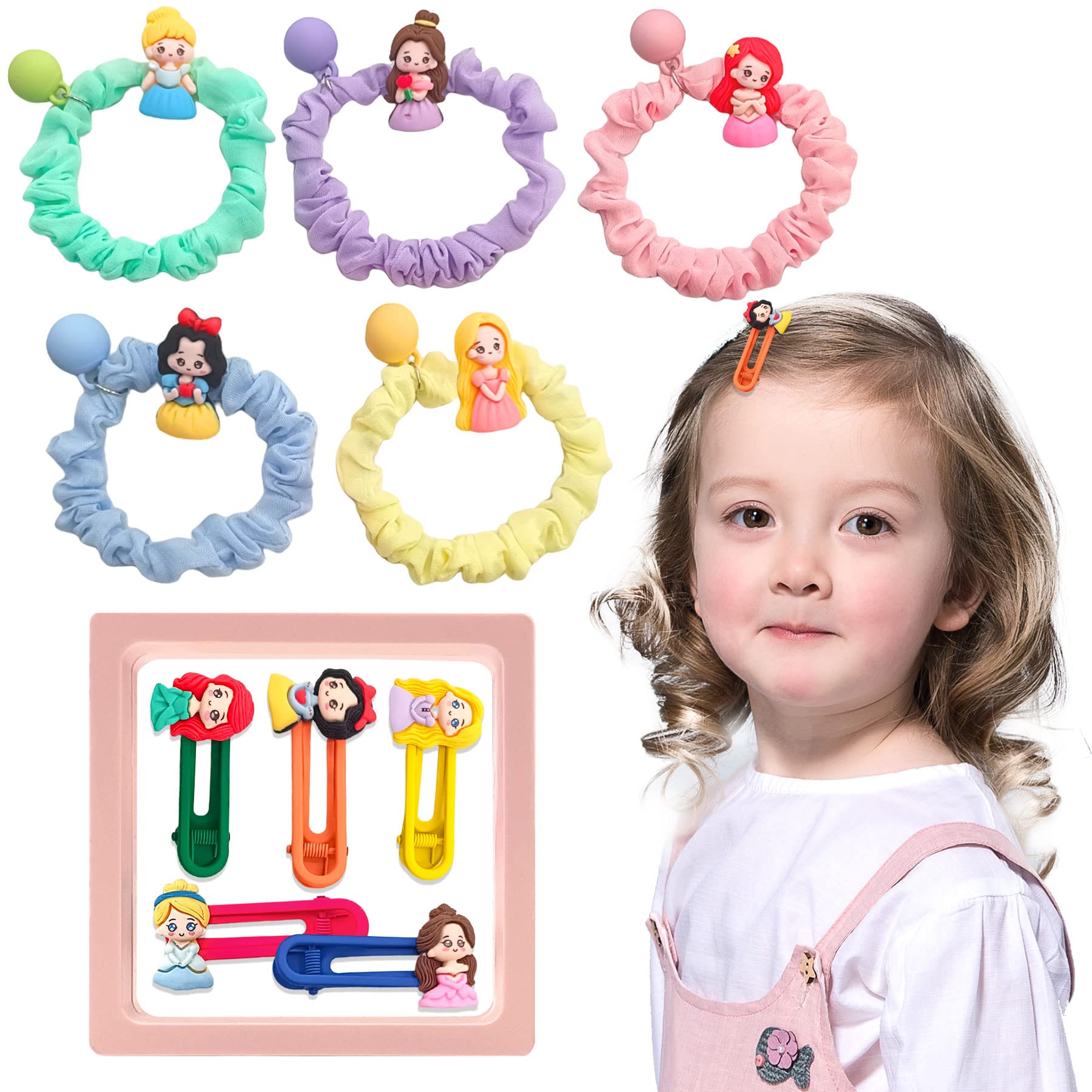 Hair Clip Hair Ring Set, 10 Pieces Hair Clips Set Including Box ...