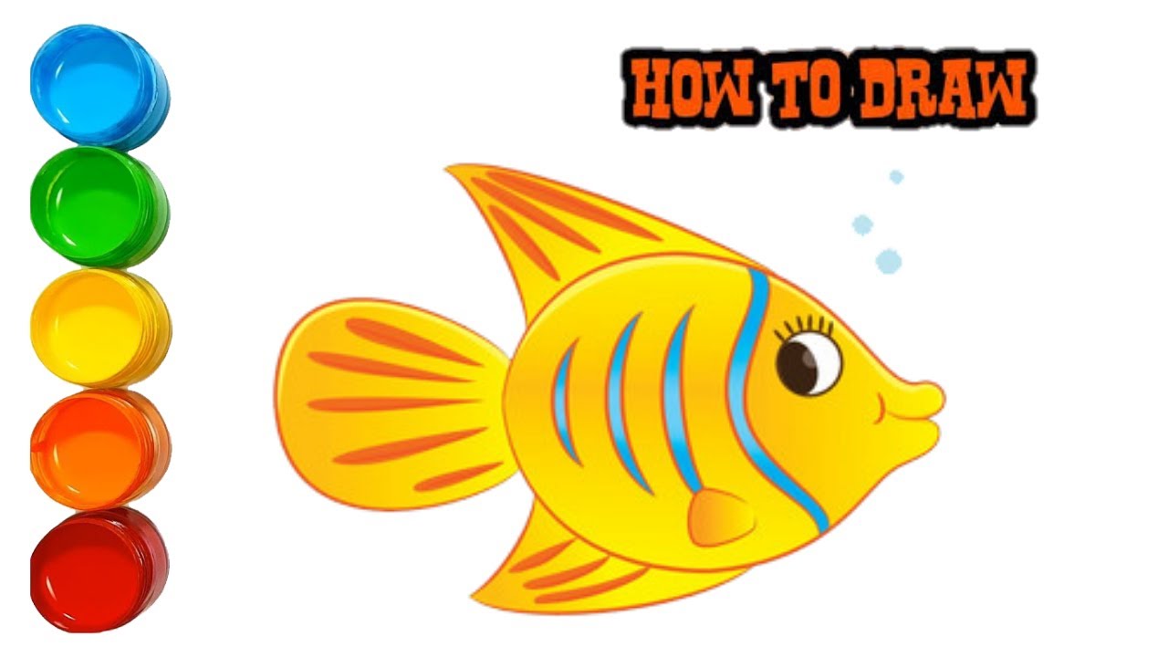 How to draw a fish step by step / Drawing a Fish easy / Fish drawing ...