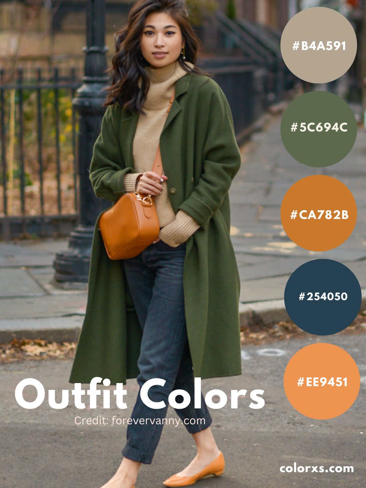 Women Fall Winter Outfit Inspiration and Color Combination Idea 10