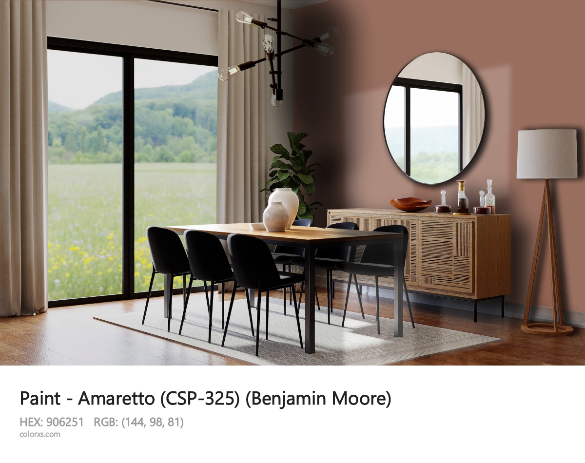 Benjamin Moore Amaretto (CSP-325) Paint dining room design