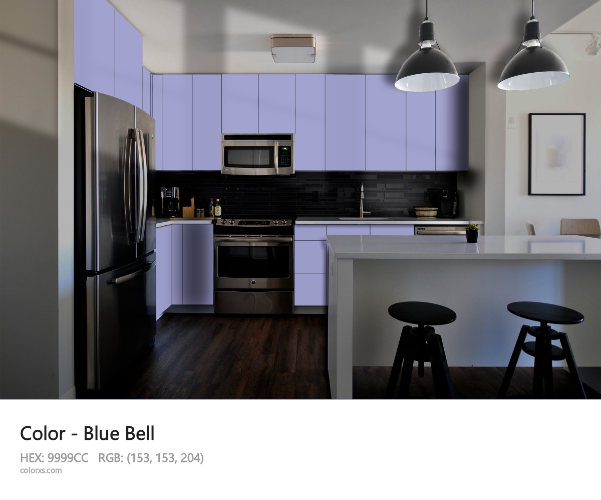 Blue Bell Color modular kitchen design