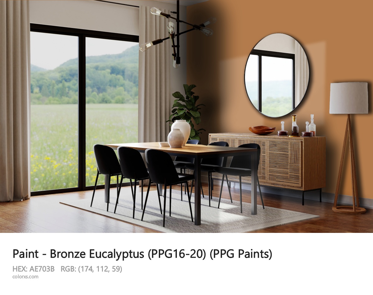 PPG Paints Bronze Eucalyptus (PPG16-20) Paint dining room design