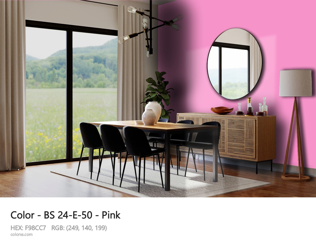 BS 24-E-50 - Pink CMS dining room design