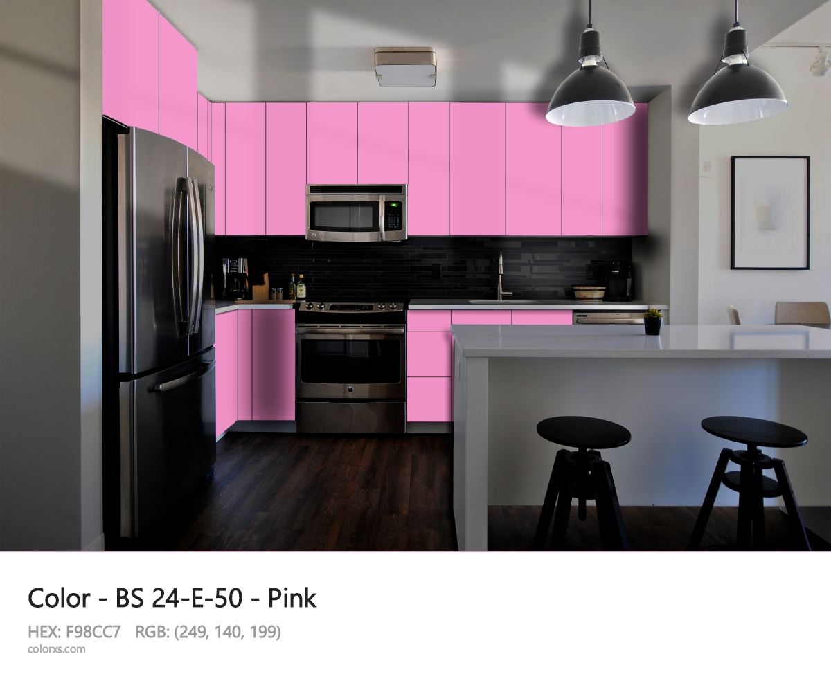 BS 24-E-50 - Pink CMS modular kitchen design