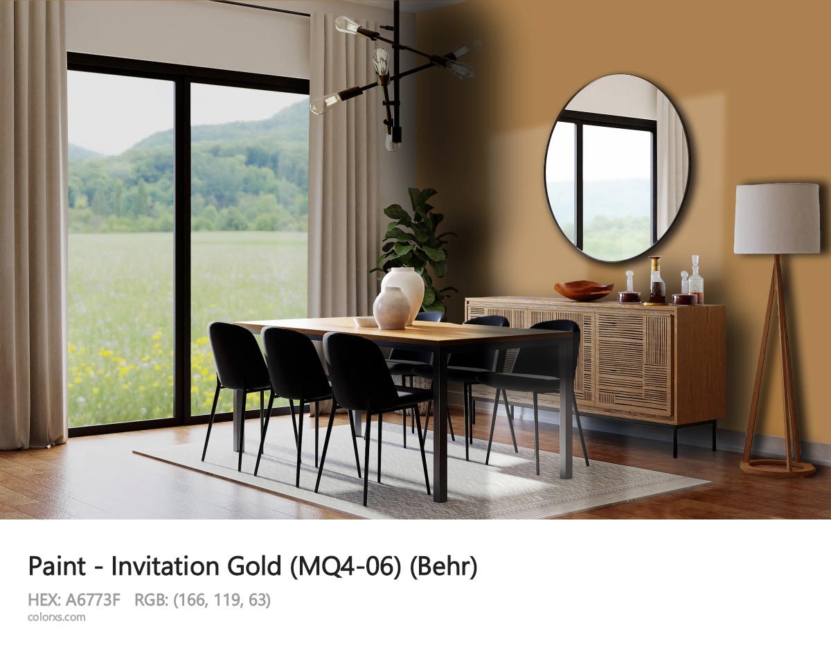 Behr Invitation Gold (MQ4-06) Paint dining room design