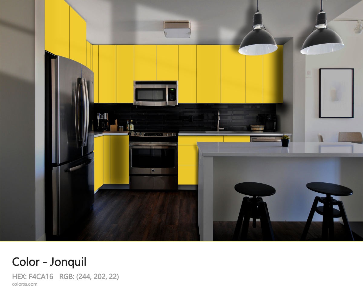 Jonquil Color modular kitchen design