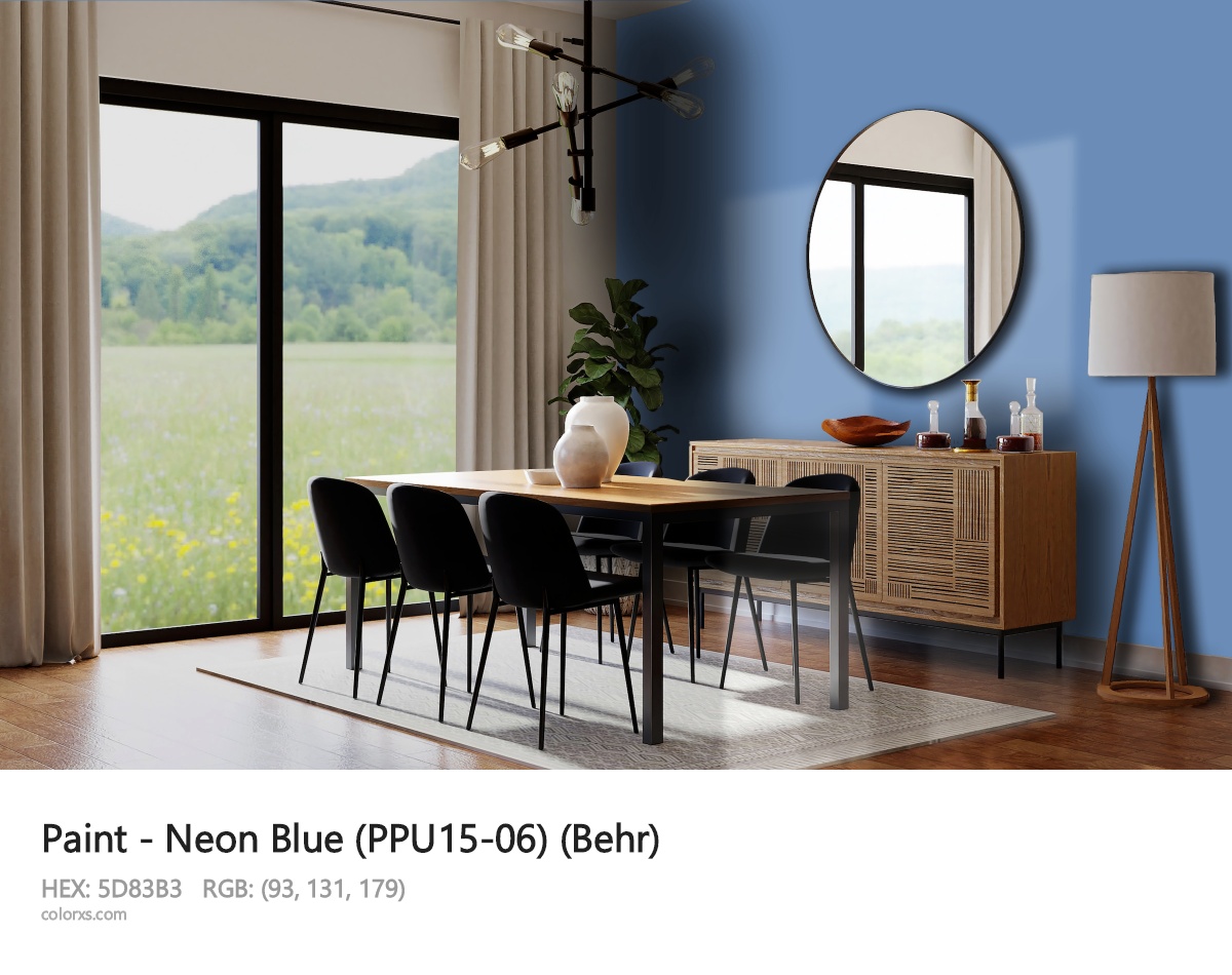 Behr Neon Blue (PPU15-06) Paint dining room design