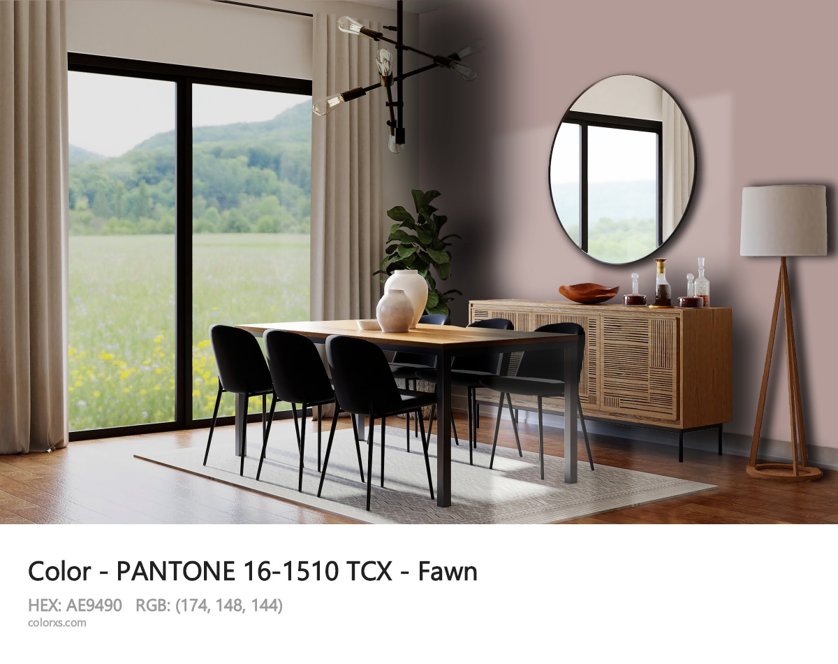 PANTONE 16-1510 TCX - Fawn CMS dining room design