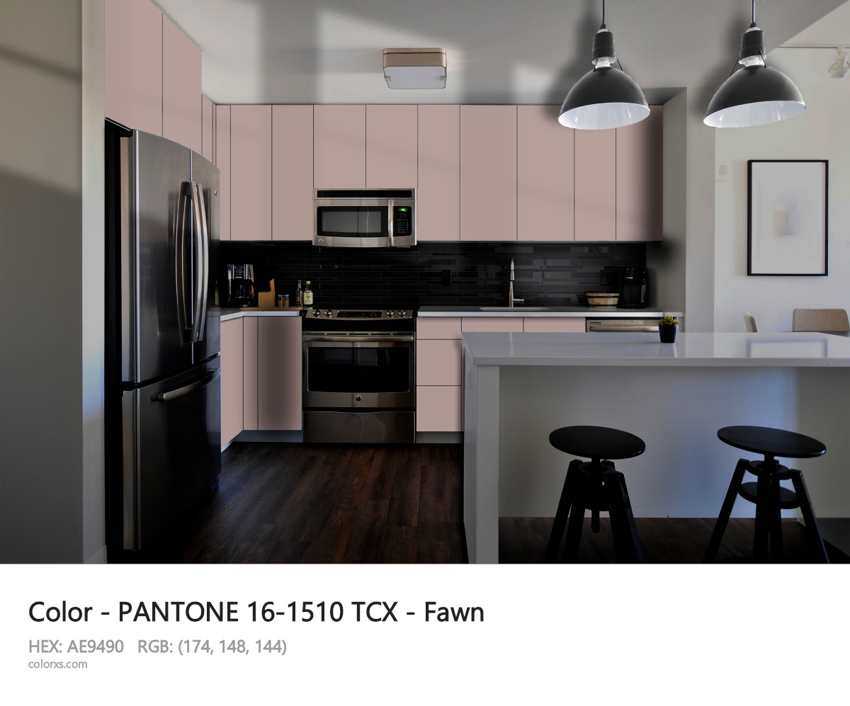 PANTONE 16-1510 TCX - Fawn CMS modular kitchen design