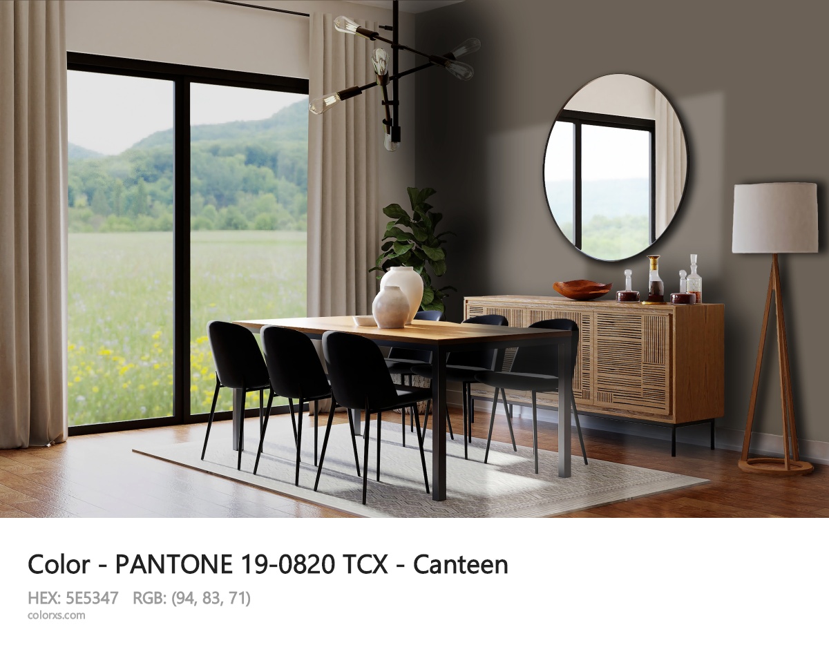 PANTONE 19-0820 TCX - Canteen CMS dining room design