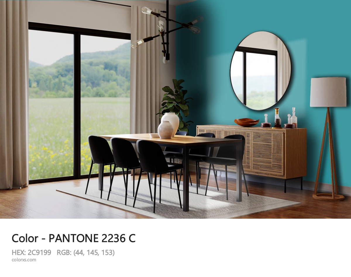 PANTONE 2236 C CMS dining room design