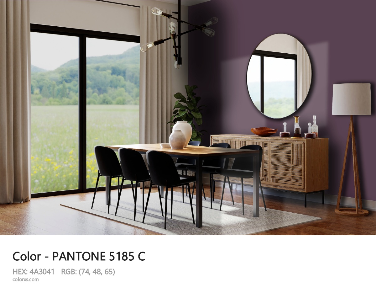 PANTONE 5185 C CMS dining room design