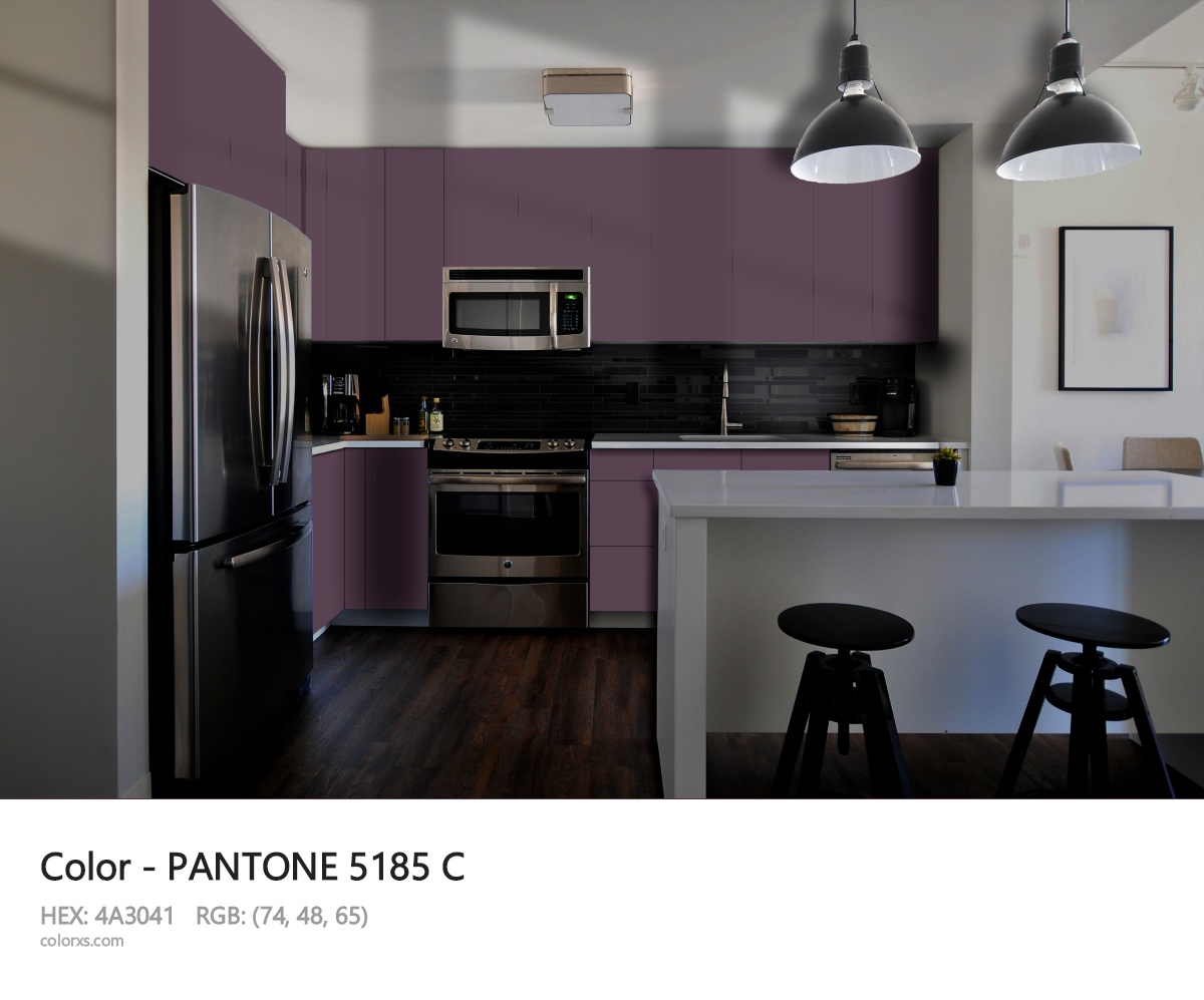 PANTONE 5185 C CMS modular kitchen design