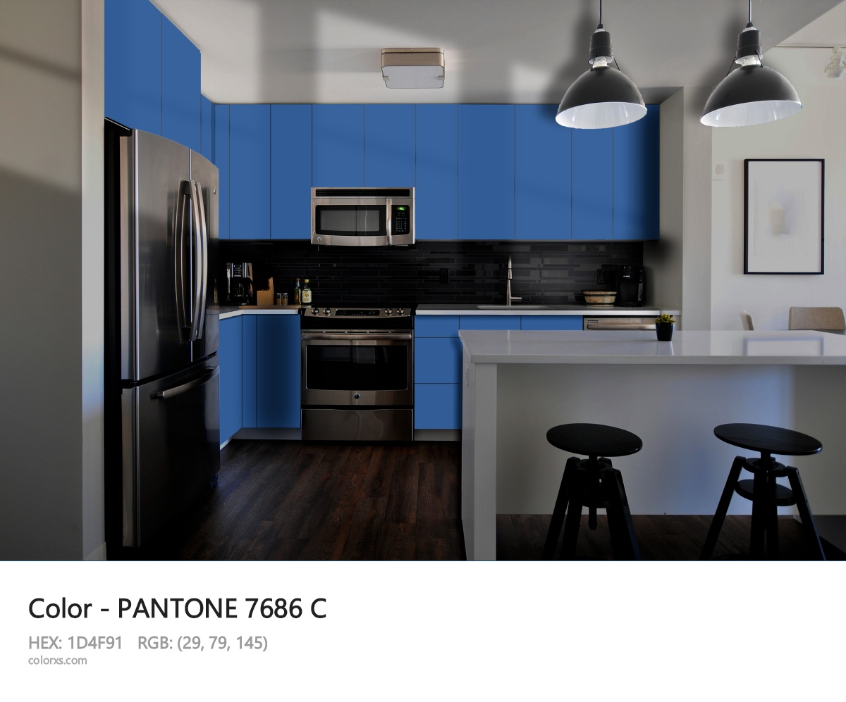 PANTONE 7686 C CMS modular kitchen design