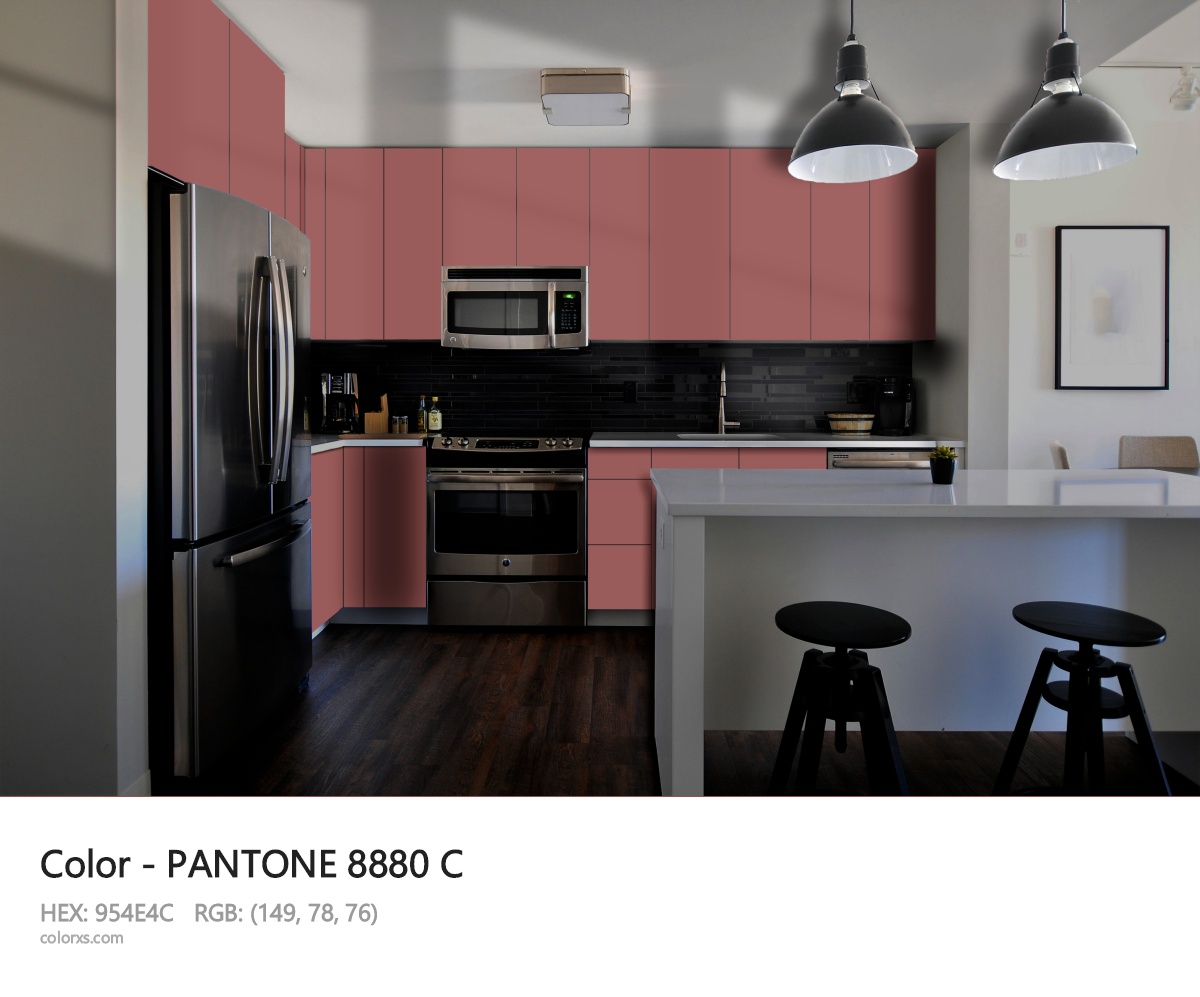 PANTONE 8880 C CMS modular kitchen design