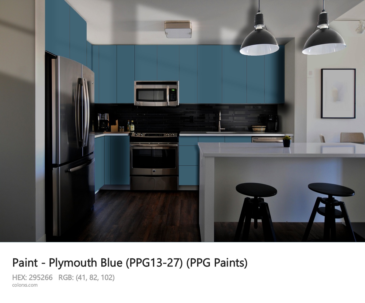 PPG Paints Plymouth Blue (PPG13-27) Paint modular kitchen design