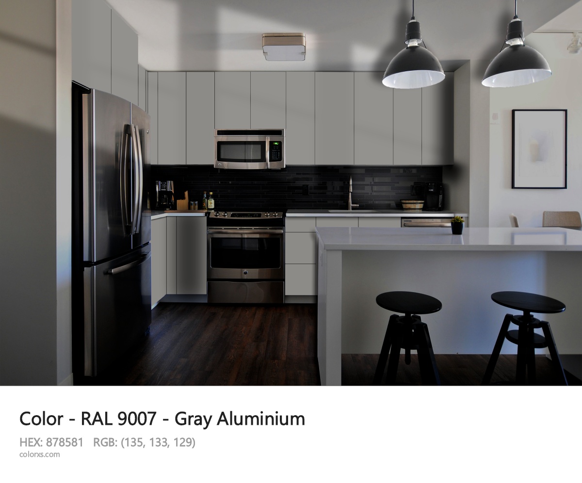 RAL 9007 - Gray Aluminium CMS modular kitchen design