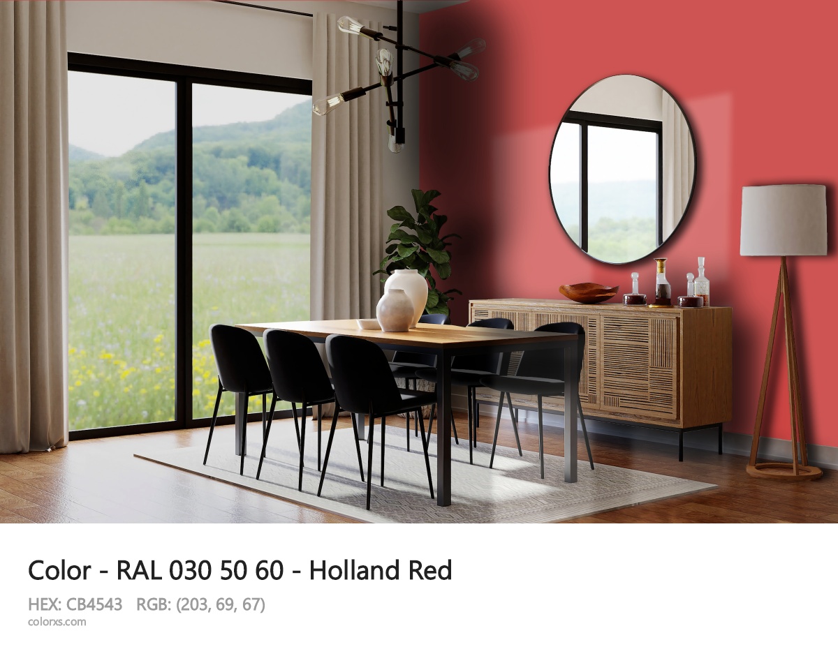 RAL 030 50 60 - Holland Red CMS dining room design