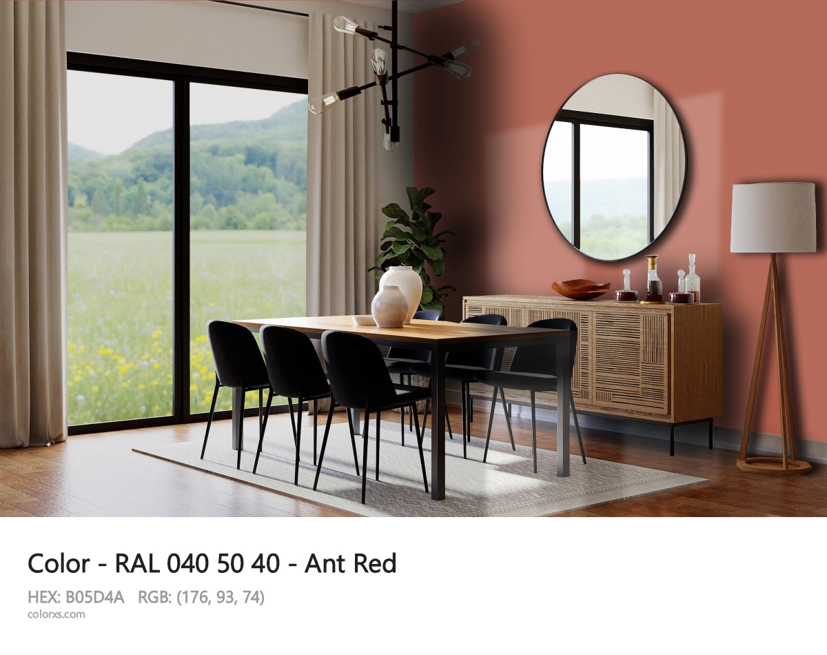 RAL 040 50 40 - Ant Red CMS dining room design