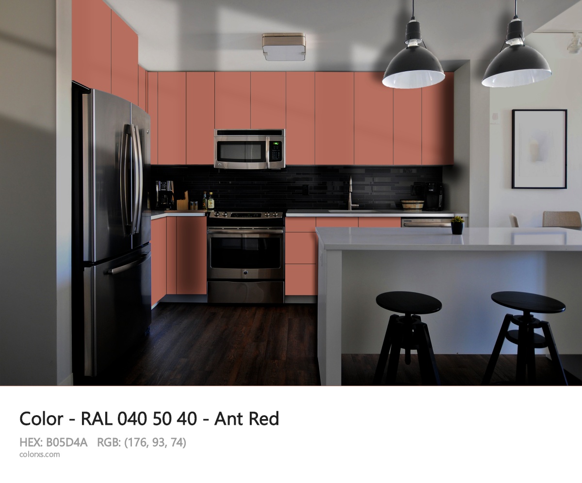 RAL 040 50 40 - Ant Red CMS modular kitchen design