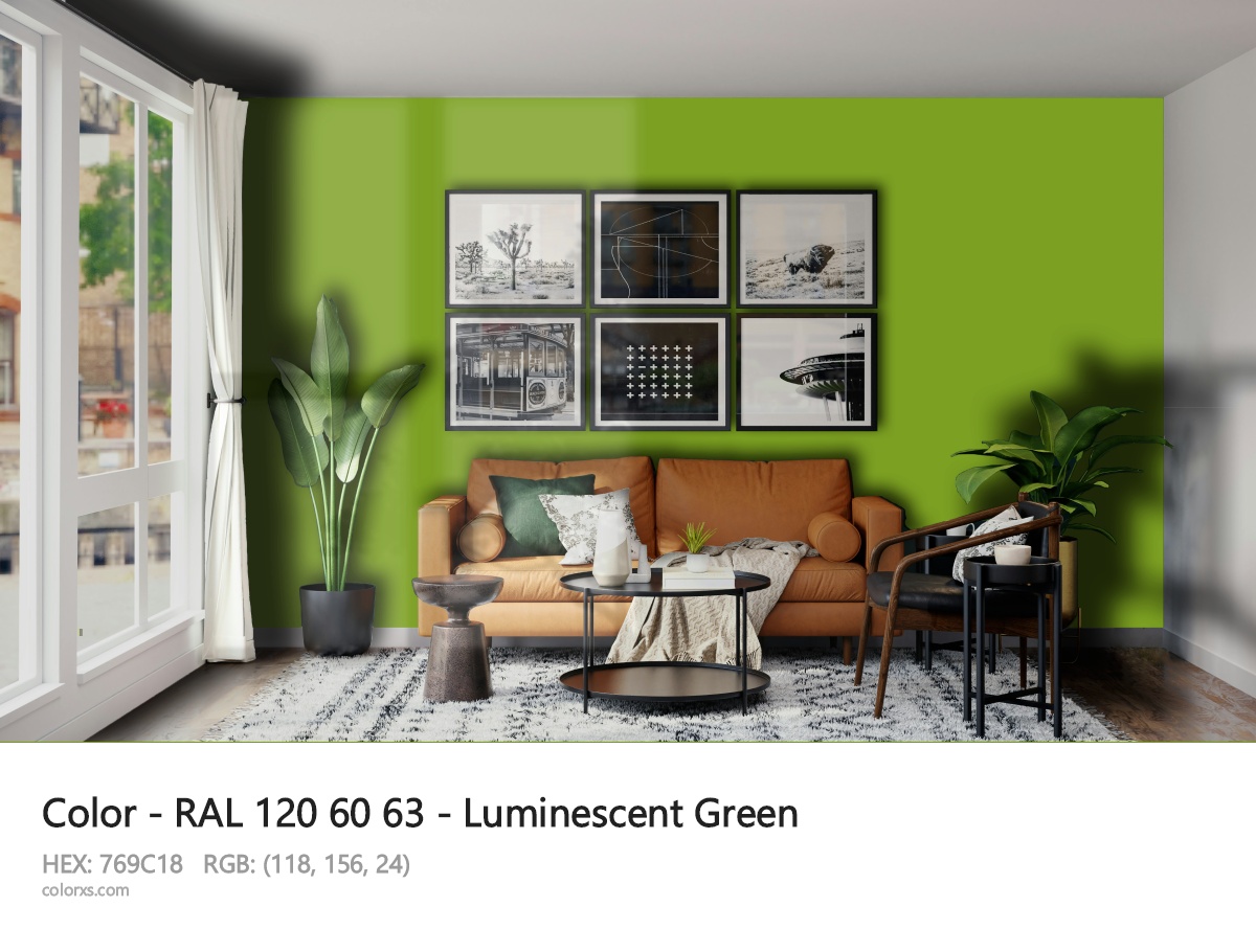 About RAL 120 60 63 - Luminescent Green color - its meaning and example