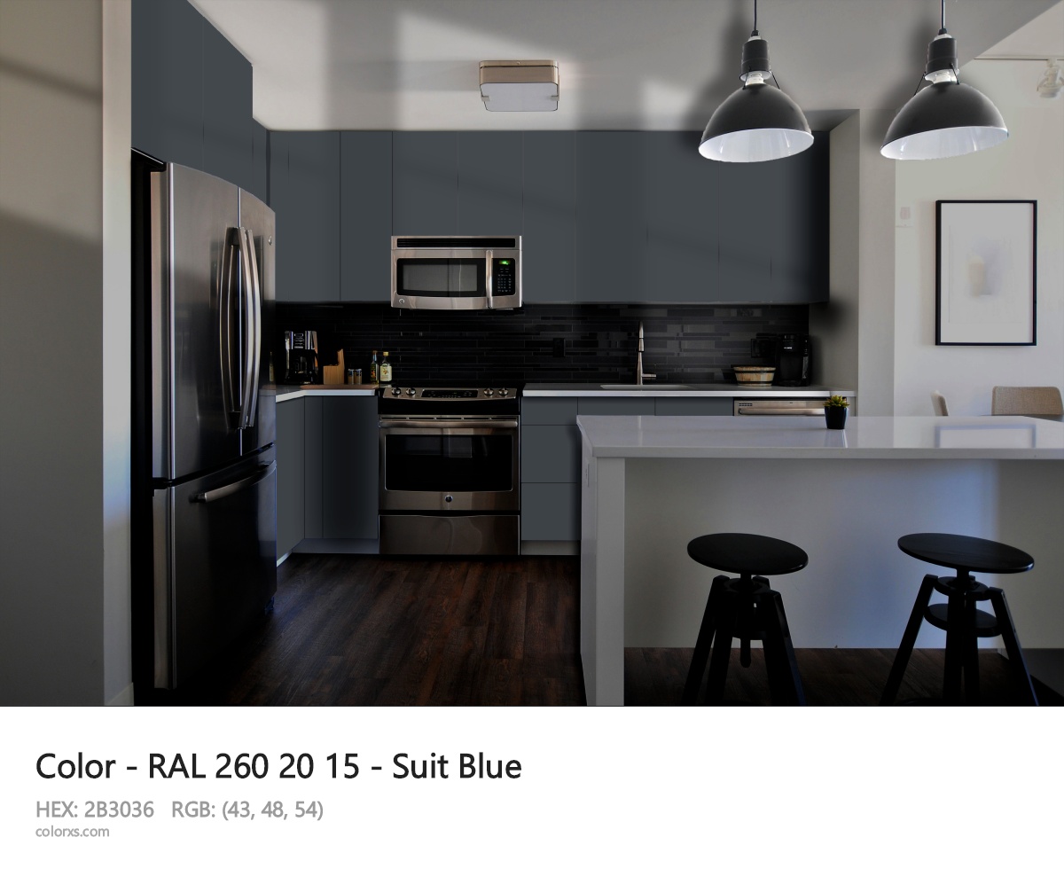 RAL 260 20 15 - Suit Blue CMS modular kitchen design