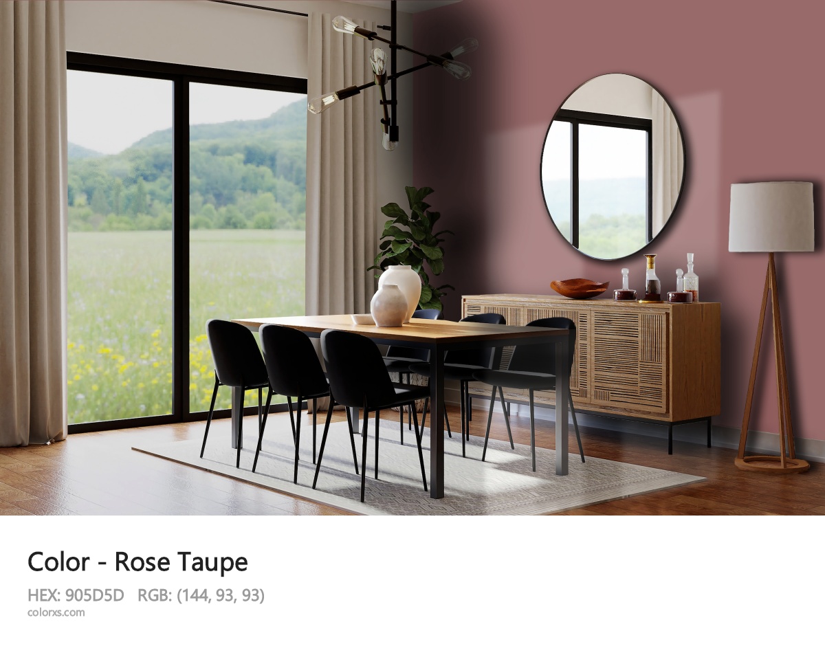 Rose Taupe Color dining room design