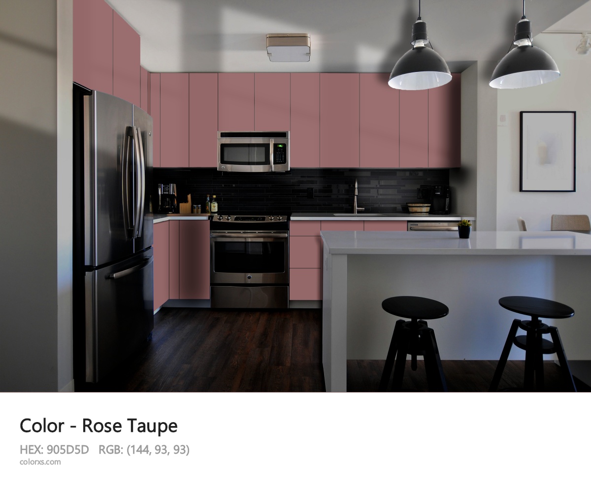 Rose Taupe Color modular kitchen design