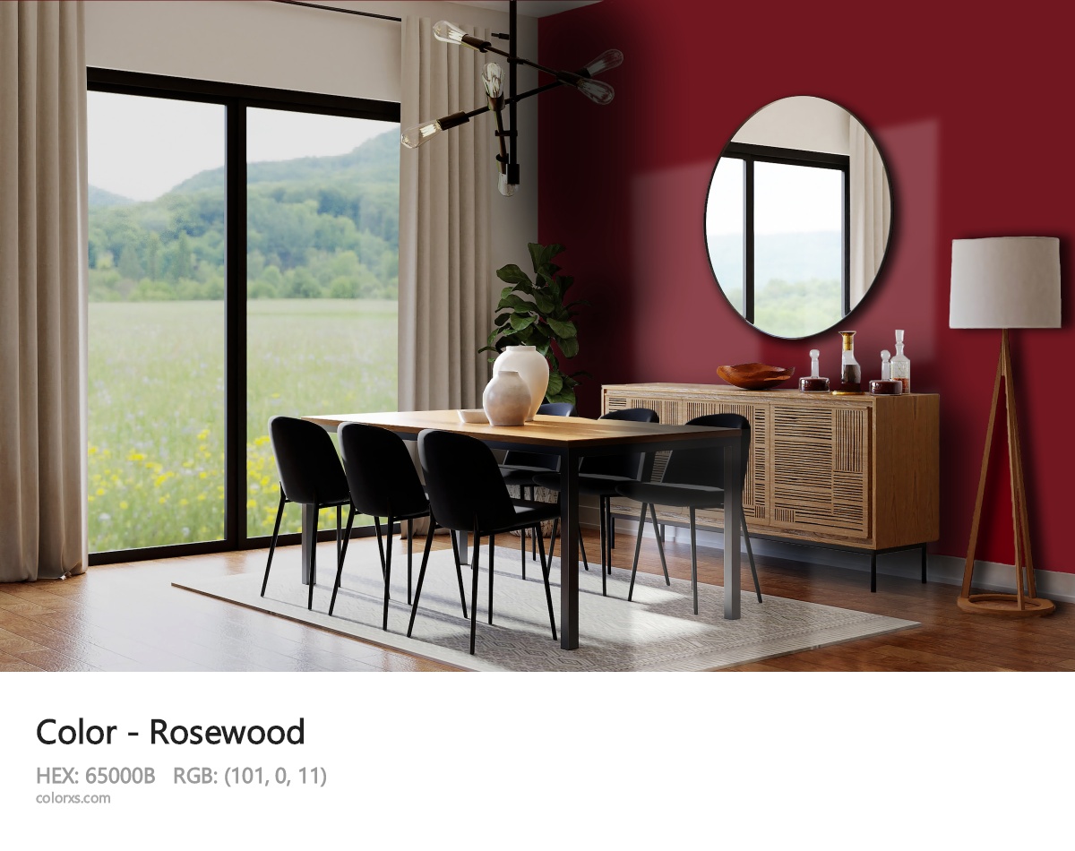 Rosewood Color dining room design