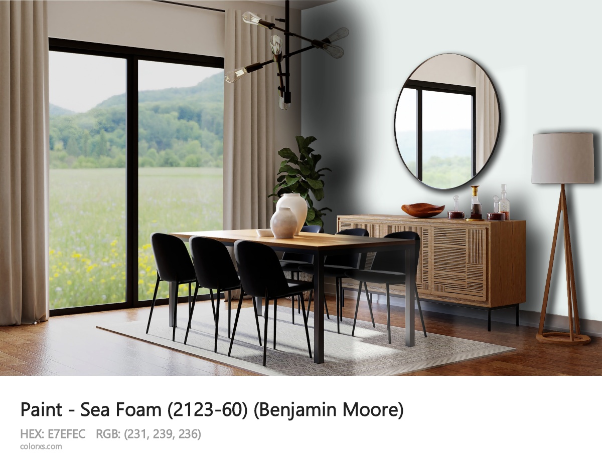 Benjamin Moore Sea Foam (2123-60) Paint dining room design