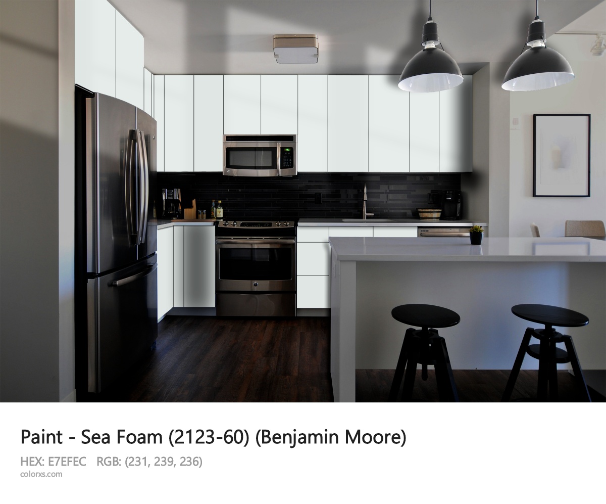 Benjamin Moore Sea Foam (2123-60) Paint modular kitchen design