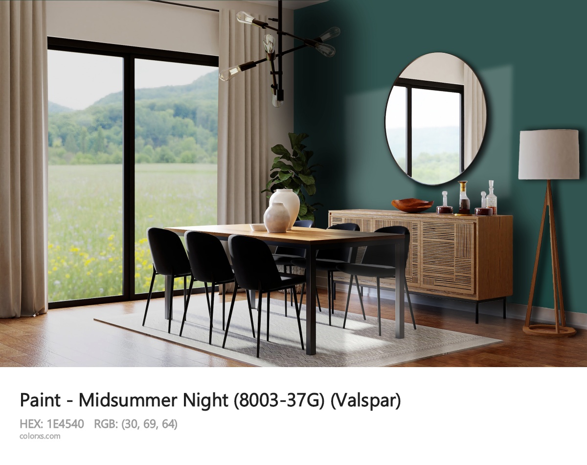 Valspar Midsummer Night (8003-37G) Paint dining room design