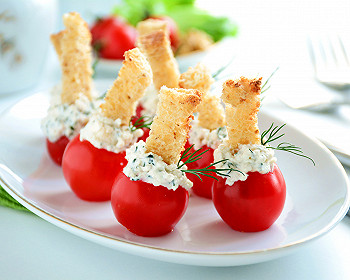 aperitif frais tomates et chevre