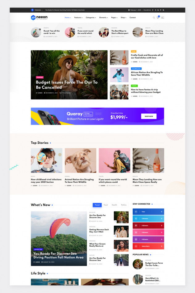 Neeon - WordPress News Magazine Theme