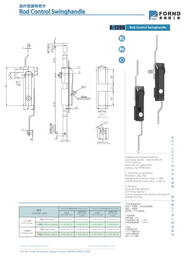 A-1206 Rod Control Swinghandle