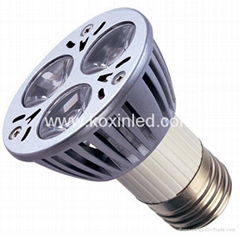 High power led spotlight E27 3x1W