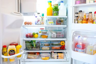 clean and organized refrigerator