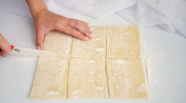 Cut the pastry sheet