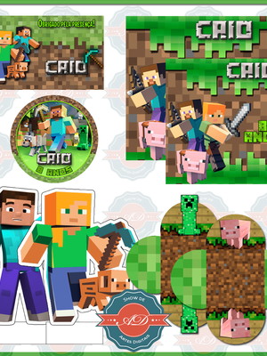 Kit festa digital minecraft