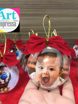 Bolas de natal personalizadas com foto