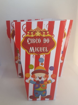 Caixa de pipoca média circo