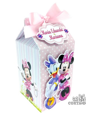 Caixa milk 3d minnie e margarida