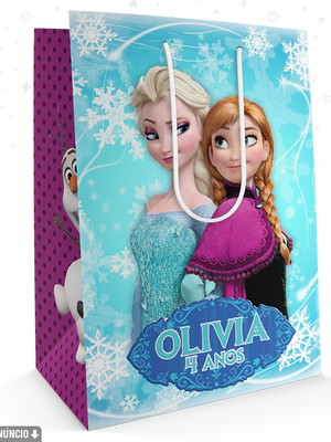 Sacolinha personalizada grande frozen