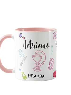 Caneca presente criativo farmácia profissão farmacêutica