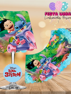 Cúpula para abajur na taça lilo e stitch