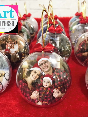 Bolas de natal personalizadas com foto