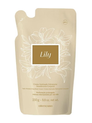 Refil creme acetinado hidratante corporal lily tradicional