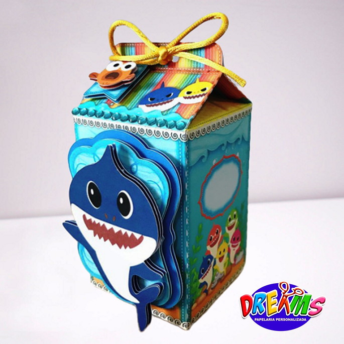 Caixa Milk Baby Shark Cd092 | Elo7 Produtos Especiais